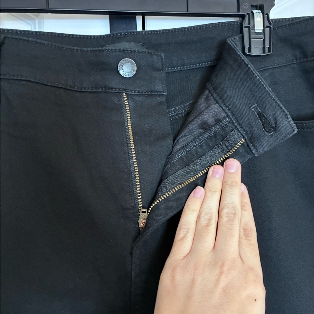 Talbots Deep Black Jeans Soft Material working pockets easy button zipper 16 - Picture 10 of 13